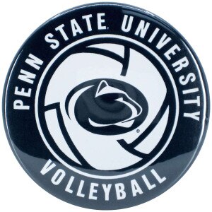 navy and white button Penn State University Volleyball